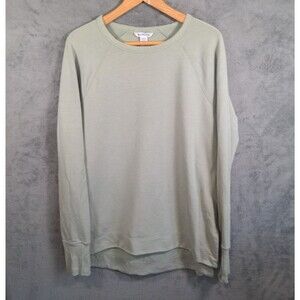 Athleta Coaster Luxe Recover Sweatshirt Women's M Sage Green Crewneck Pull Over